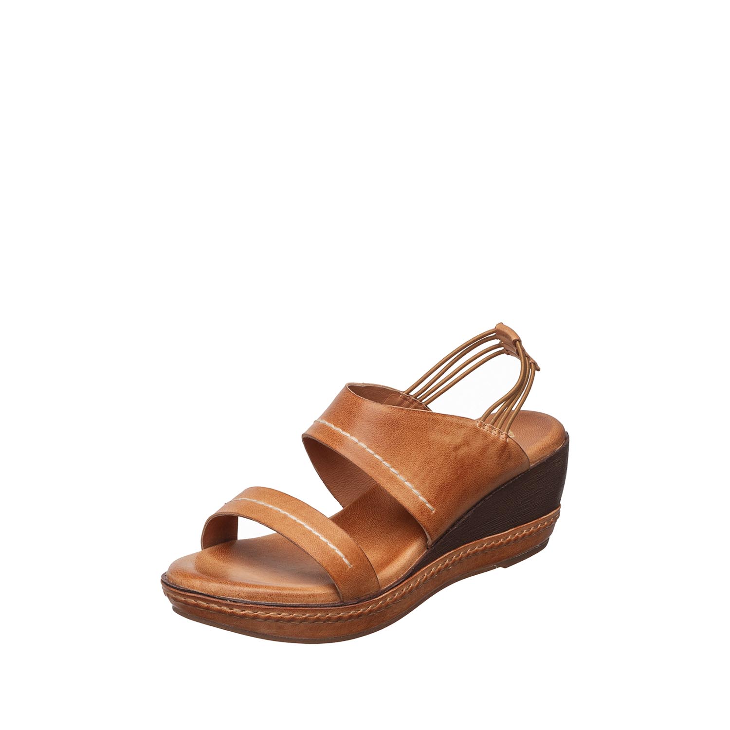 womens leather wedge sandals ankle strap comfort style by Antelope