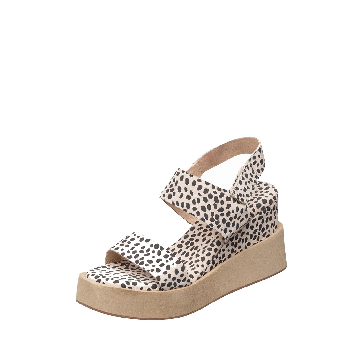 womens leopard print platform sandals ankle strap comfort style by Antelope Shoes