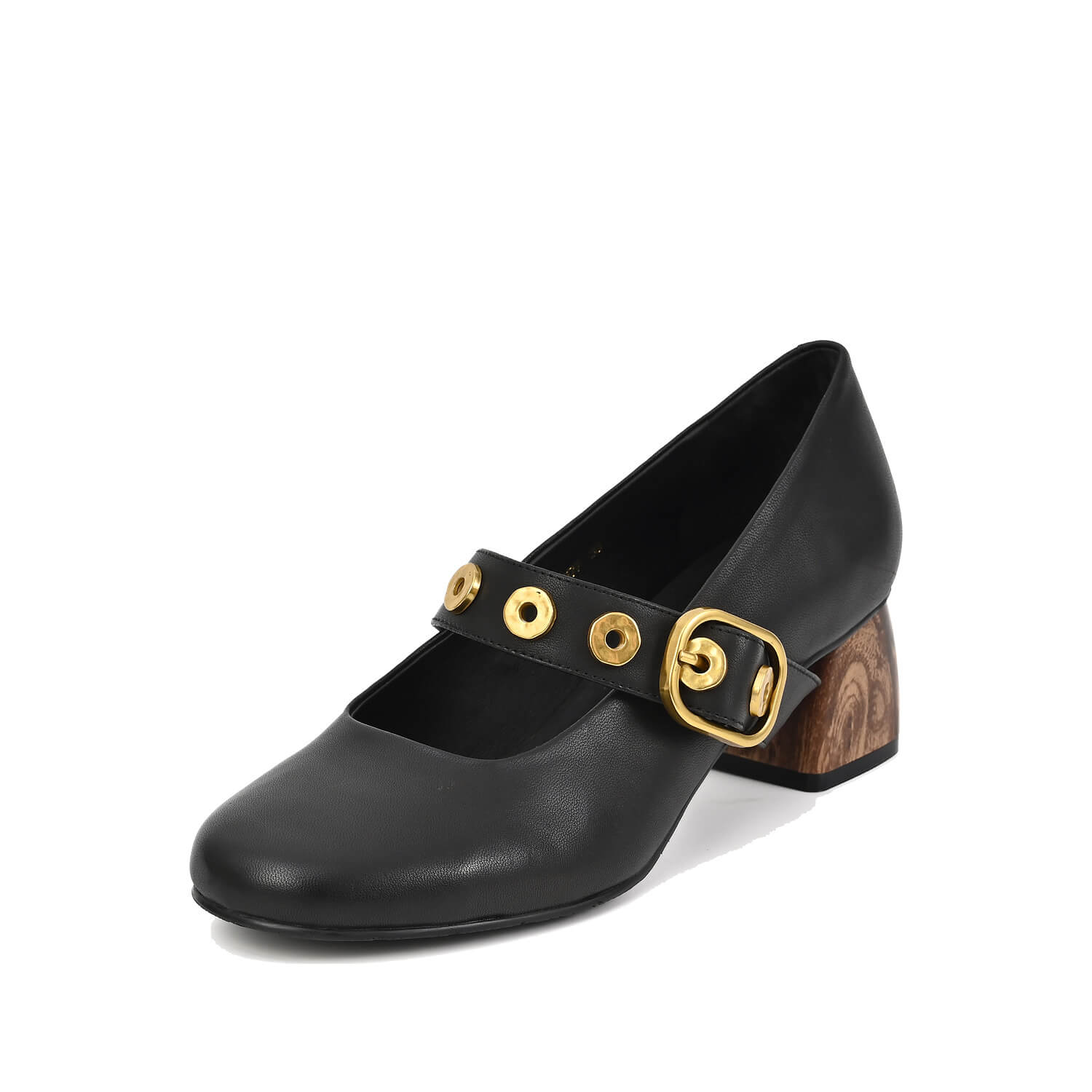 black mary jane shoes with buckle strap by Antelope Shoes