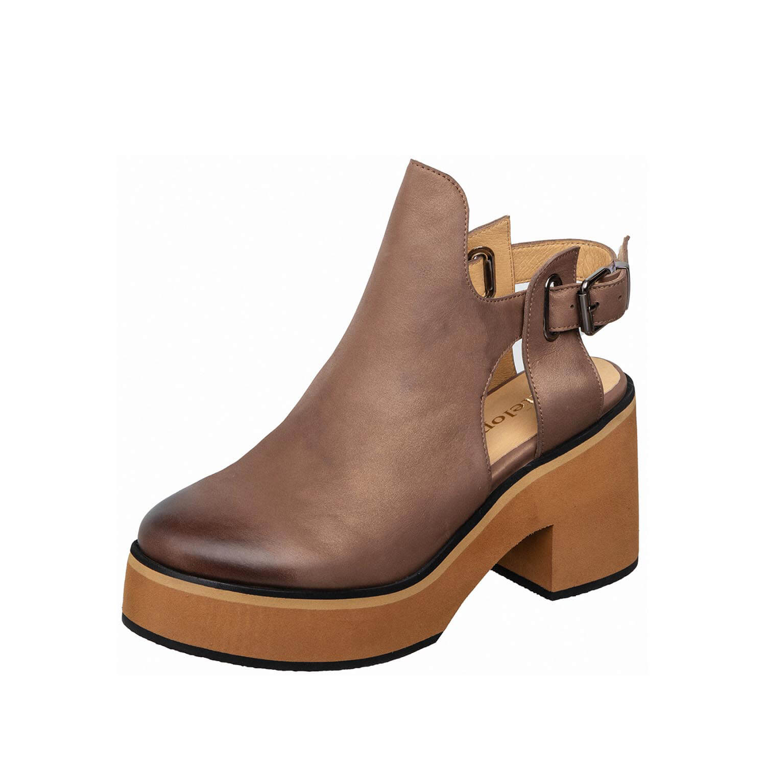 platform slingback clogs buckle strap block heel by antelope