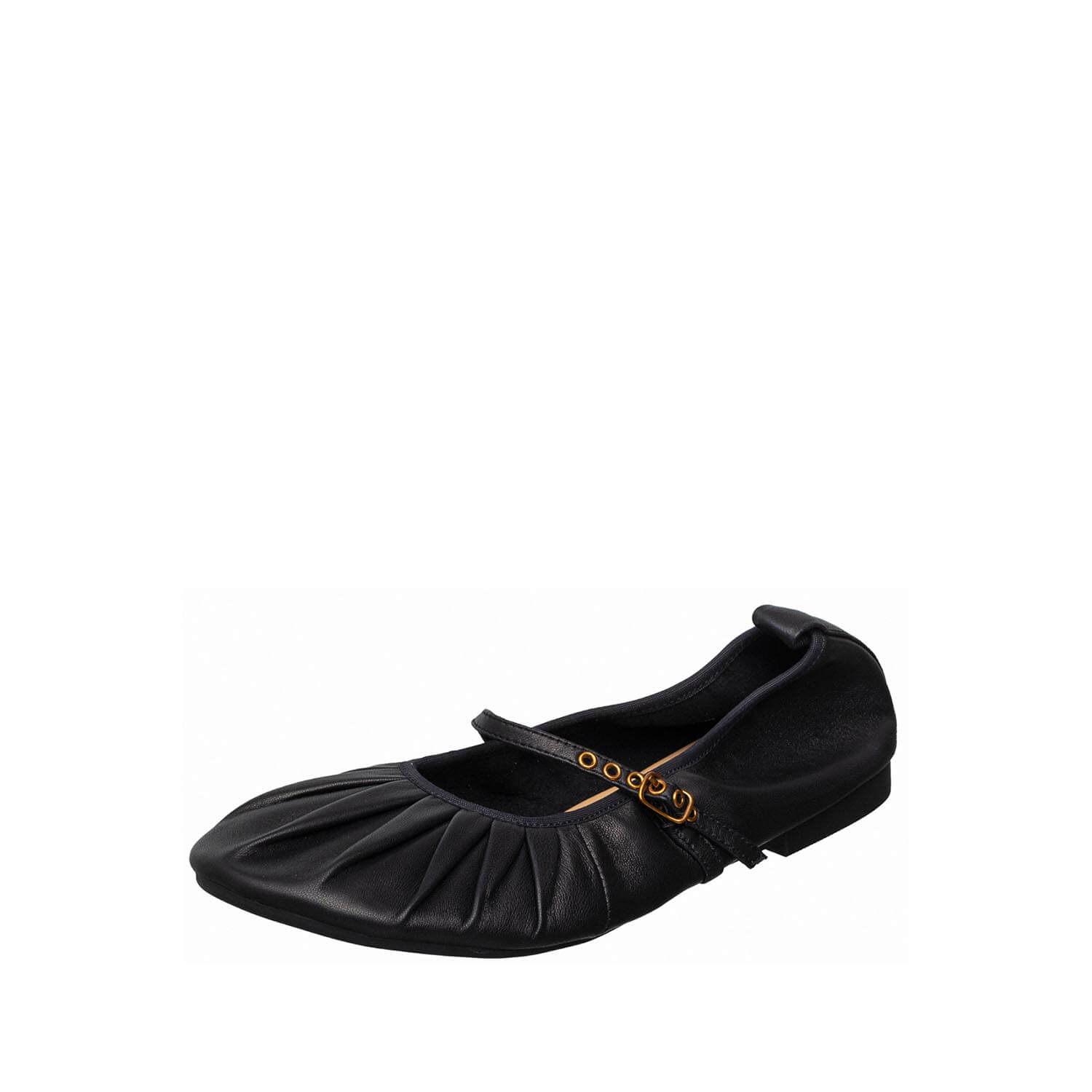leather mary jane flats ruched detail strap by antelope