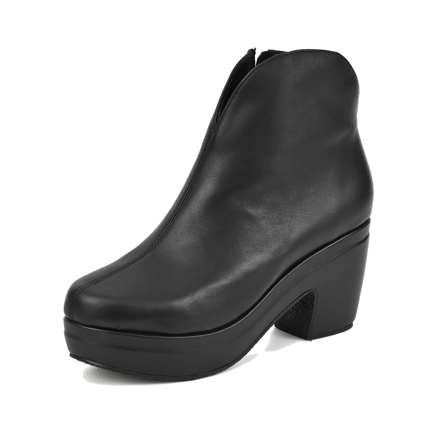 black platform booties by Antelope
